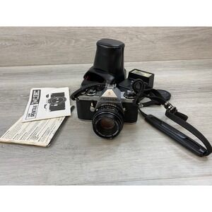 Asahi Pentax ME 35mm SLR Film Camera SMC Pentax-M 50mm f2 Lens Vivitar